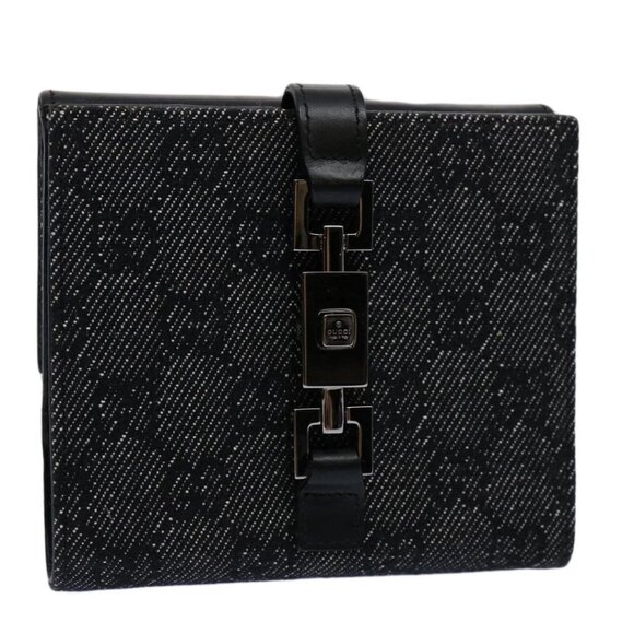 GUCCI GG Canvas Jackie Wallet Navy 05474 Auth - Picture 1 of 15